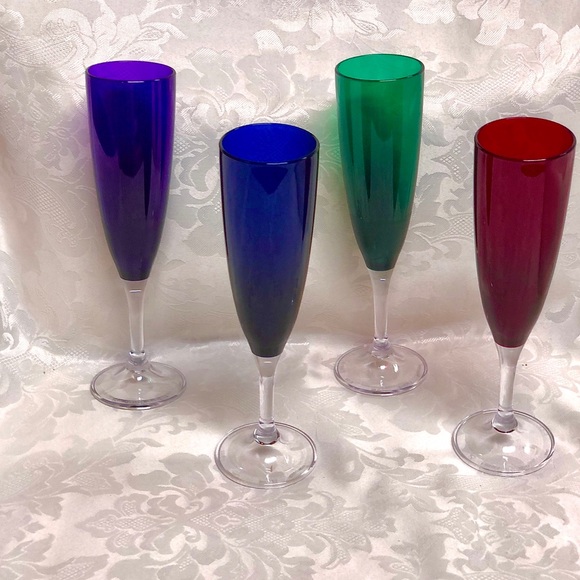Tupperware Other - NEW!  Tupperware Sheerly Elegant Jeweltone Flutes